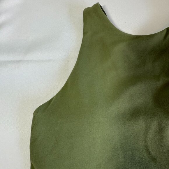 Athleta Conscious Crop Bra Womens Small Green Low Impact Cup A-C Activewear Yoga - Picture 3 of 9